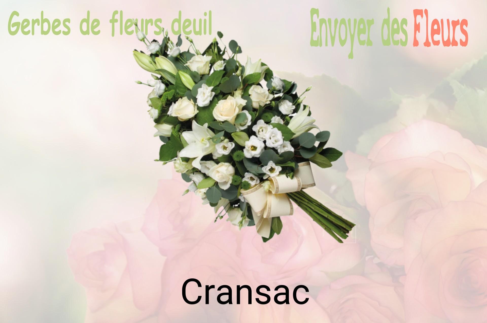 Gerbe de fleurs de deuil livrée à Cransac